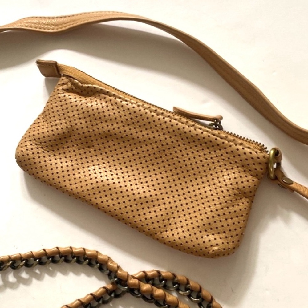 Carla Mancini Bag Tote Perforated Leather Shoulder Bag with pouch - Picture 8 of 16